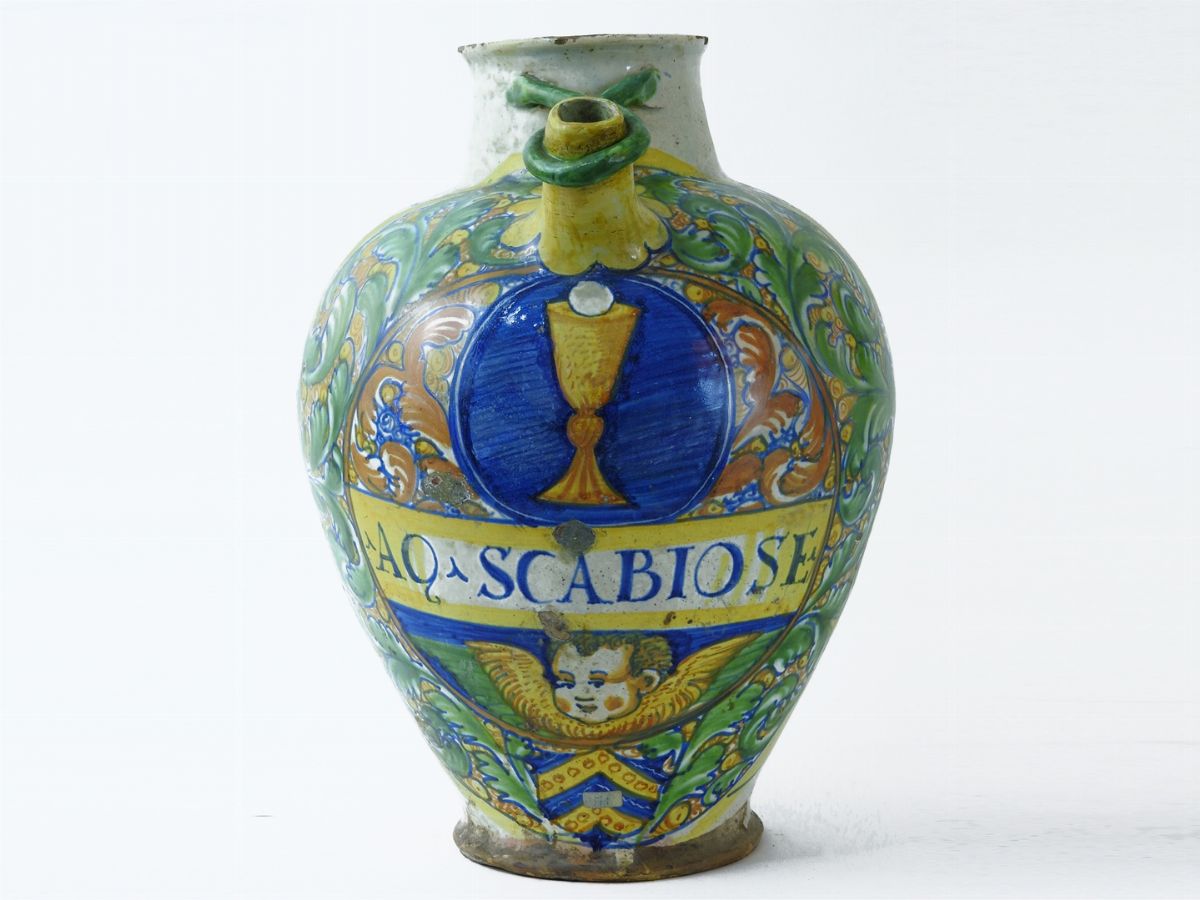 Versatoio in Maiolica Policroma