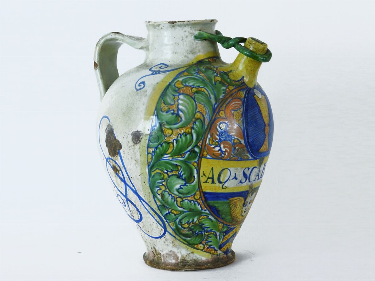 Versatoio in Maiolica Policroma