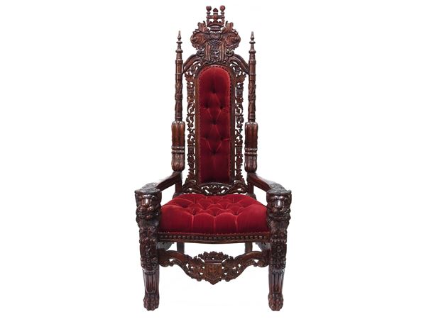 Reproduction of The Lord Raffles Lion Throne Chair