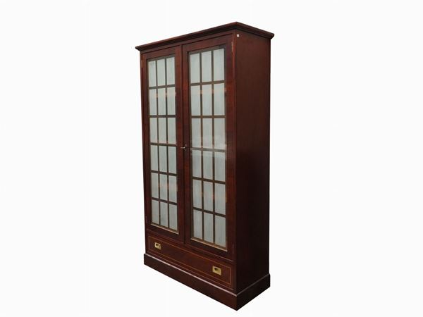 Pair of Satinwood Campaign Style Bookcases