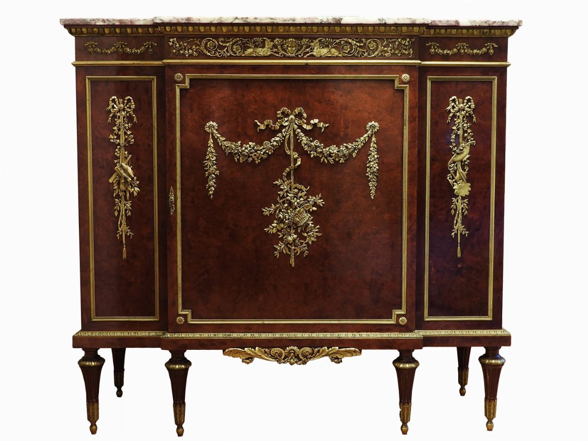François Linke - Credenza Impiallacciata in Radica di Mogano