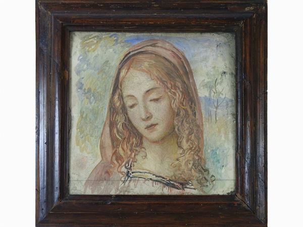 Maniera di Sandro Botticelli - Volto della Vergine