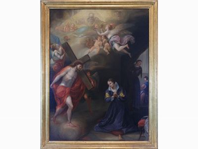 Cristo con la Croce Appare alla Beata Caterina Fieschi Adorno