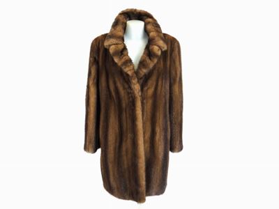 Cappotto Trequarti in Visone Marrone