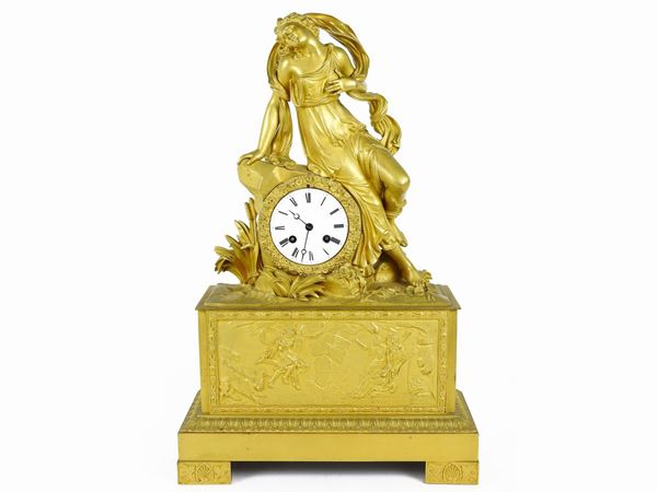 Gilded Bronze Mantel Clock  (B. Lourd, France, late 19th Century)  - Auction The collector's house: Antique, Modern and Oriental Art - Lots: 700-943 - IV - Maison Bibelot - Casa d'Aste Firenze - Milano