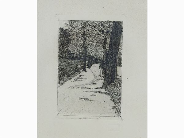 Giovanni Fattori : Le Cascine  ((1825-1908))  - Asta Arredi e Dipinti da una dimora della Val d'Elsa - Lotti 1-303 - I - Maison Bibelot - Casa d'Aste Firenze - Milano