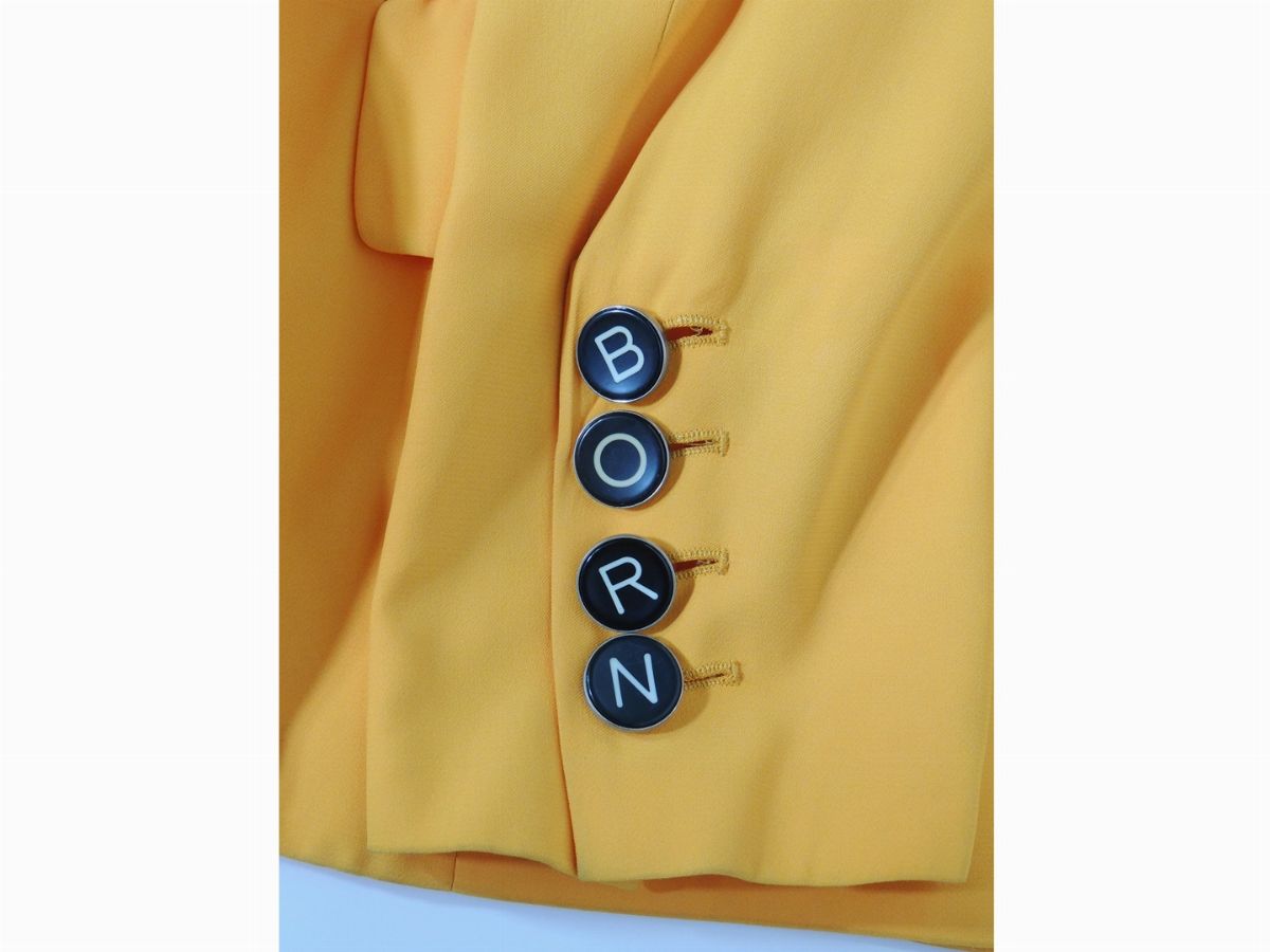 Tailleur in Viscosa Gialla, Moschino Couture