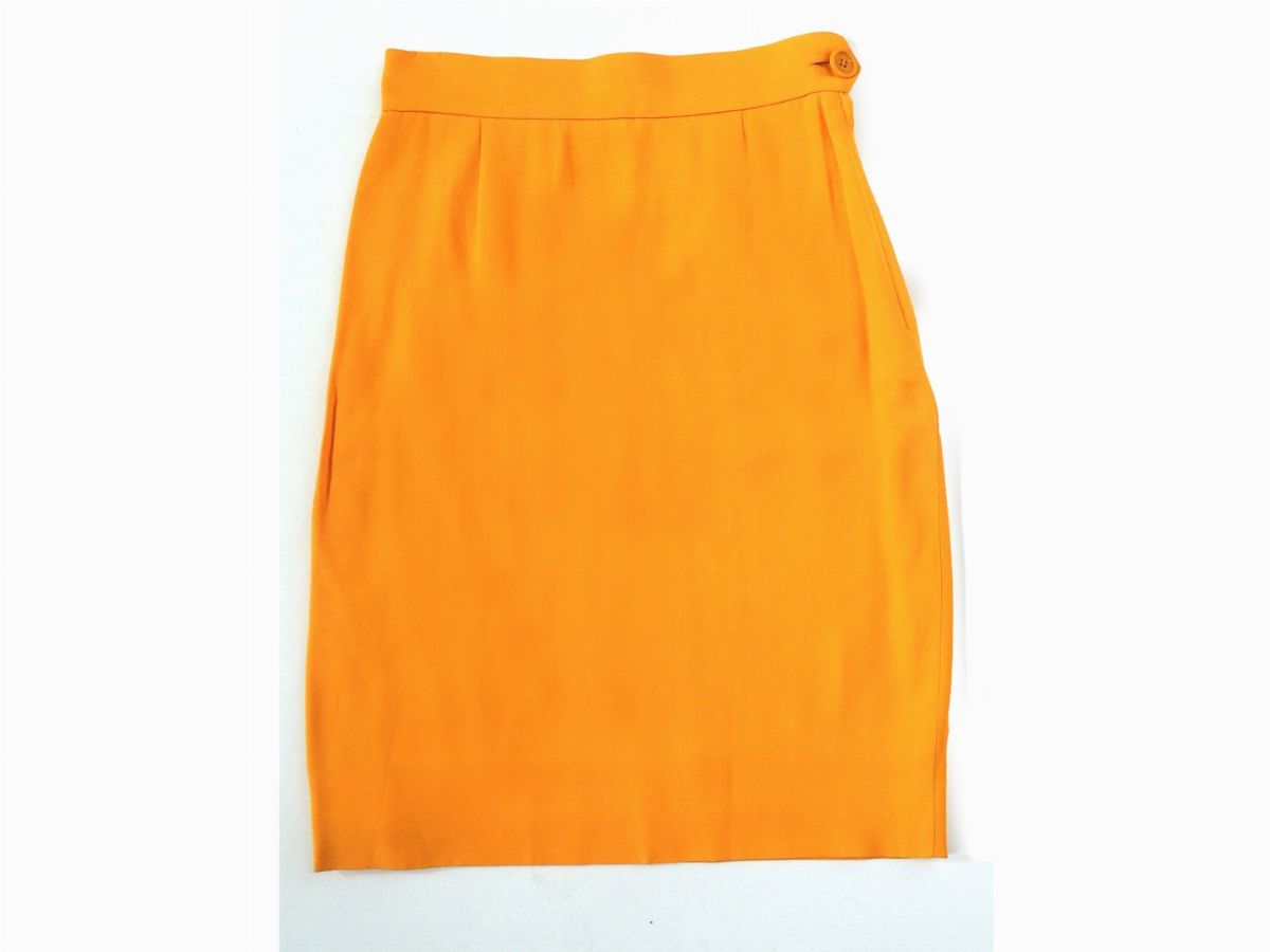 Tailleur in Viscosa Gialla, Moschino Couture