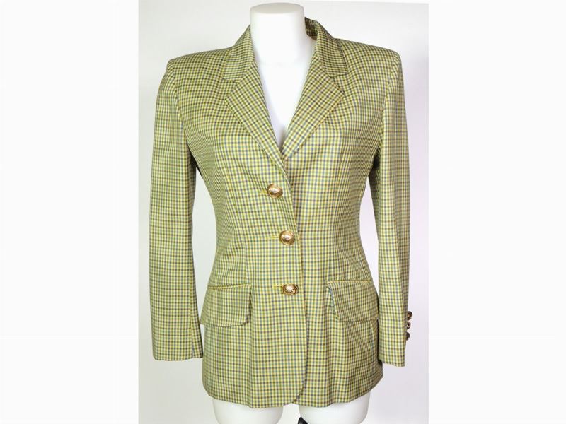 Tailleur in Lana a Quadretti, Cheap And Chic By Moschino