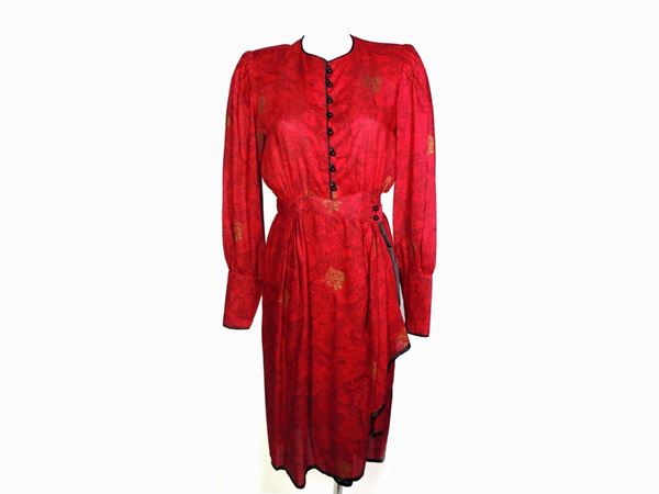 Red cotton dress, Ungaro