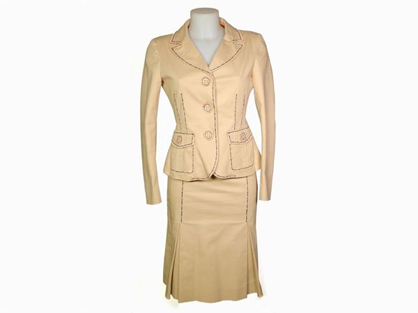 Tailleur in cotone beige, Cheap and Chic by Moschino