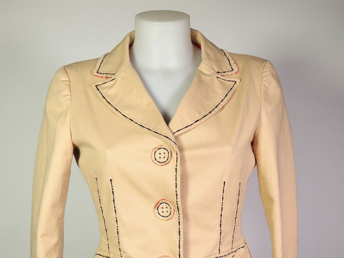 Tailleur in Cotone Beige, Cheap And Chic By Moschino