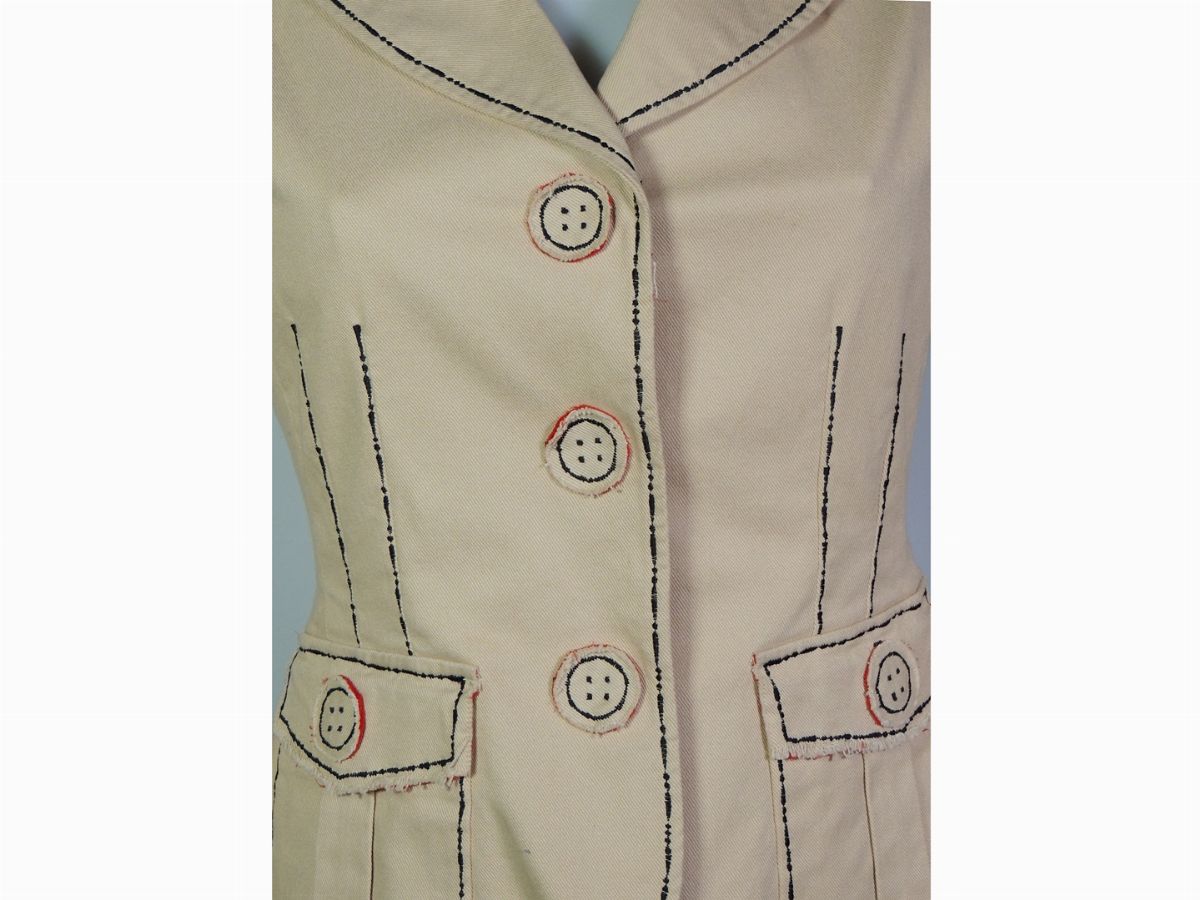 Tailleur in Cotone Beige, Cheap And Chic By Moschino