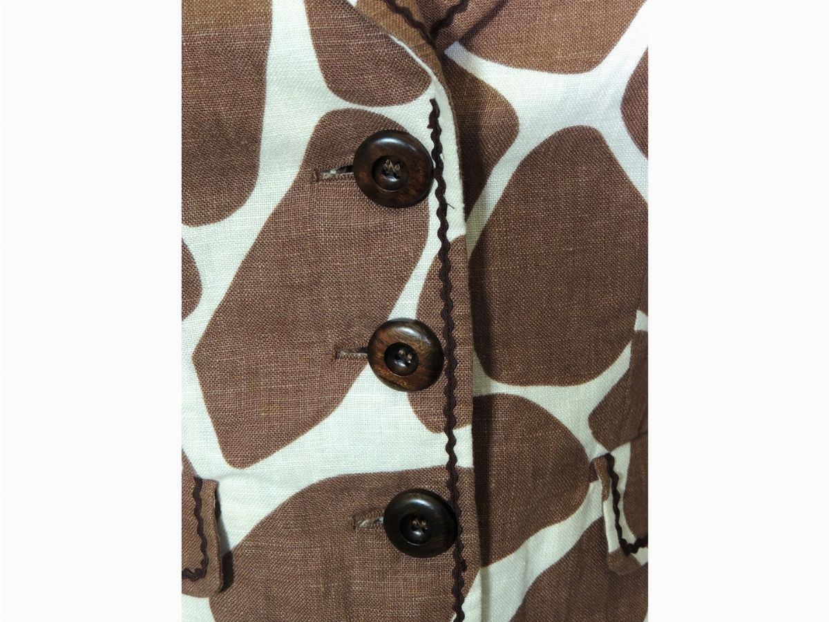Tailleur in Cotone Beige e Marrone, Cheap And Chic By Moschino