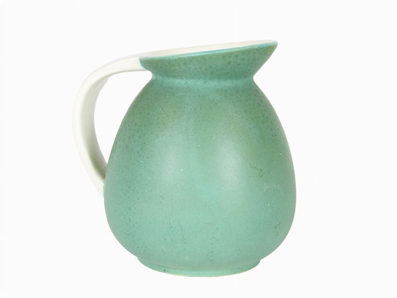 Giovanni Gariboldi - Brocca in Ceramica Smaltata Verde, Richard Ginori San Cristoforo 1938
