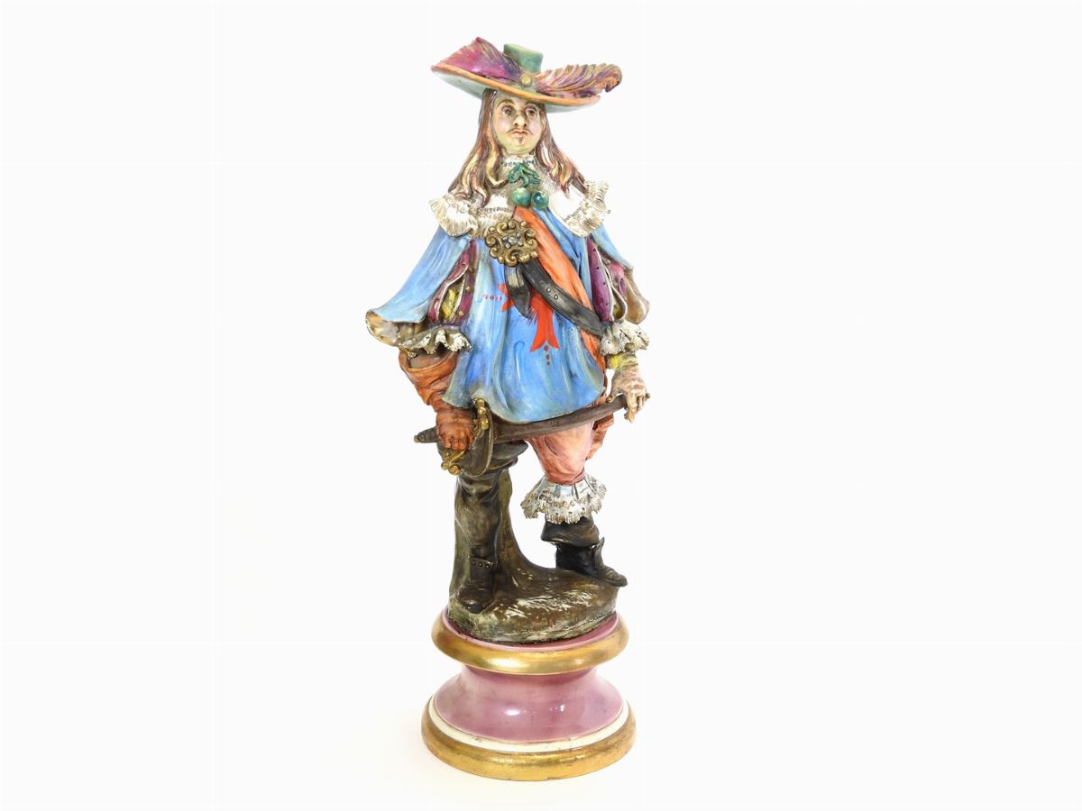 Quattro Figure in Ceramica Policroma