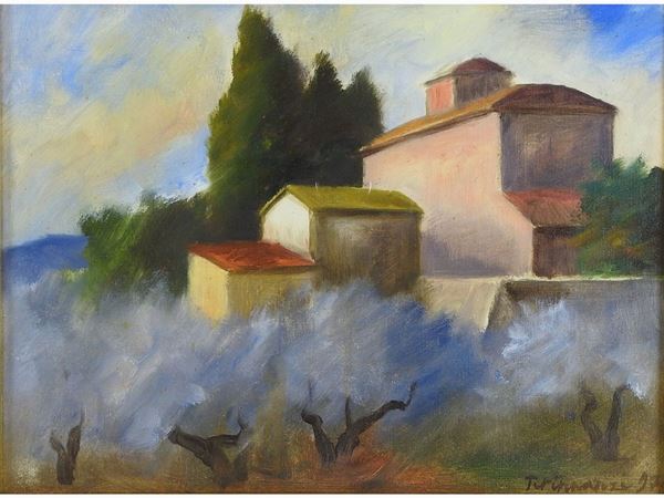 Nino Tirinnanzi - Paesaggio toscano 1970