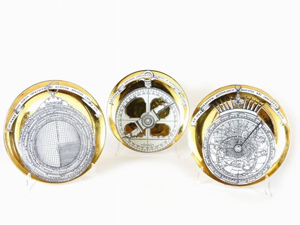 Piero Fornasetti - Three Porcelain Astrolabio Plates