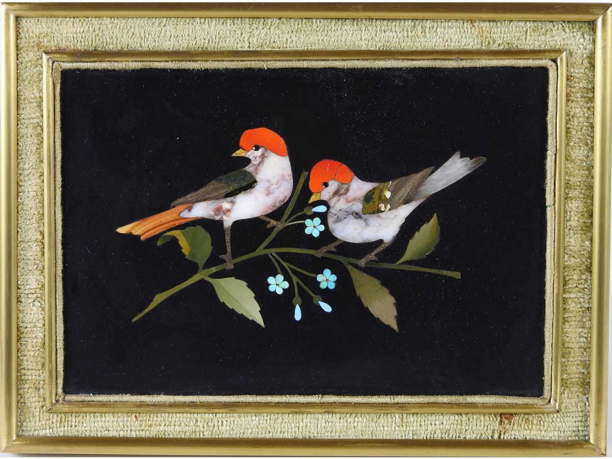 Coppia di Piccoli Commessi in Pietre Dure