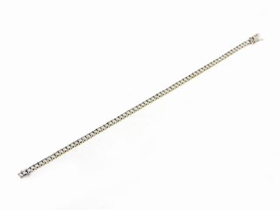 Bracciale Tennis in Oro Bianco e Diamanti