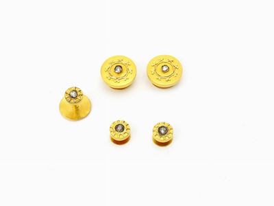 Bottoni da Sparato in Oro Giallo e Diamanti