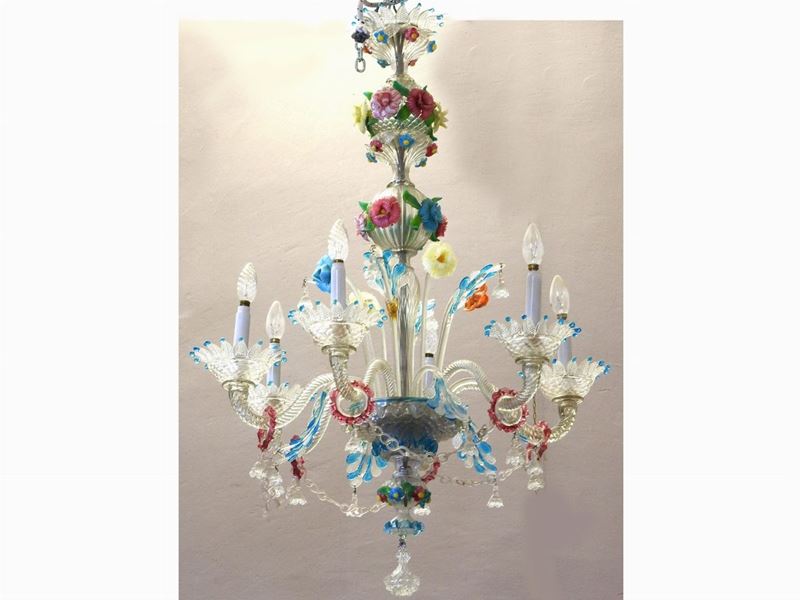 Lampadario in Vetro Soffiato