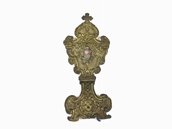 A Silver-plated Reliquary