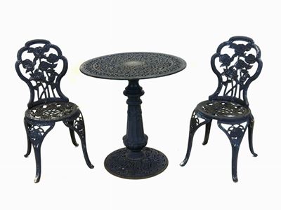 Set da Giardino in Ghisa Laccata Verde