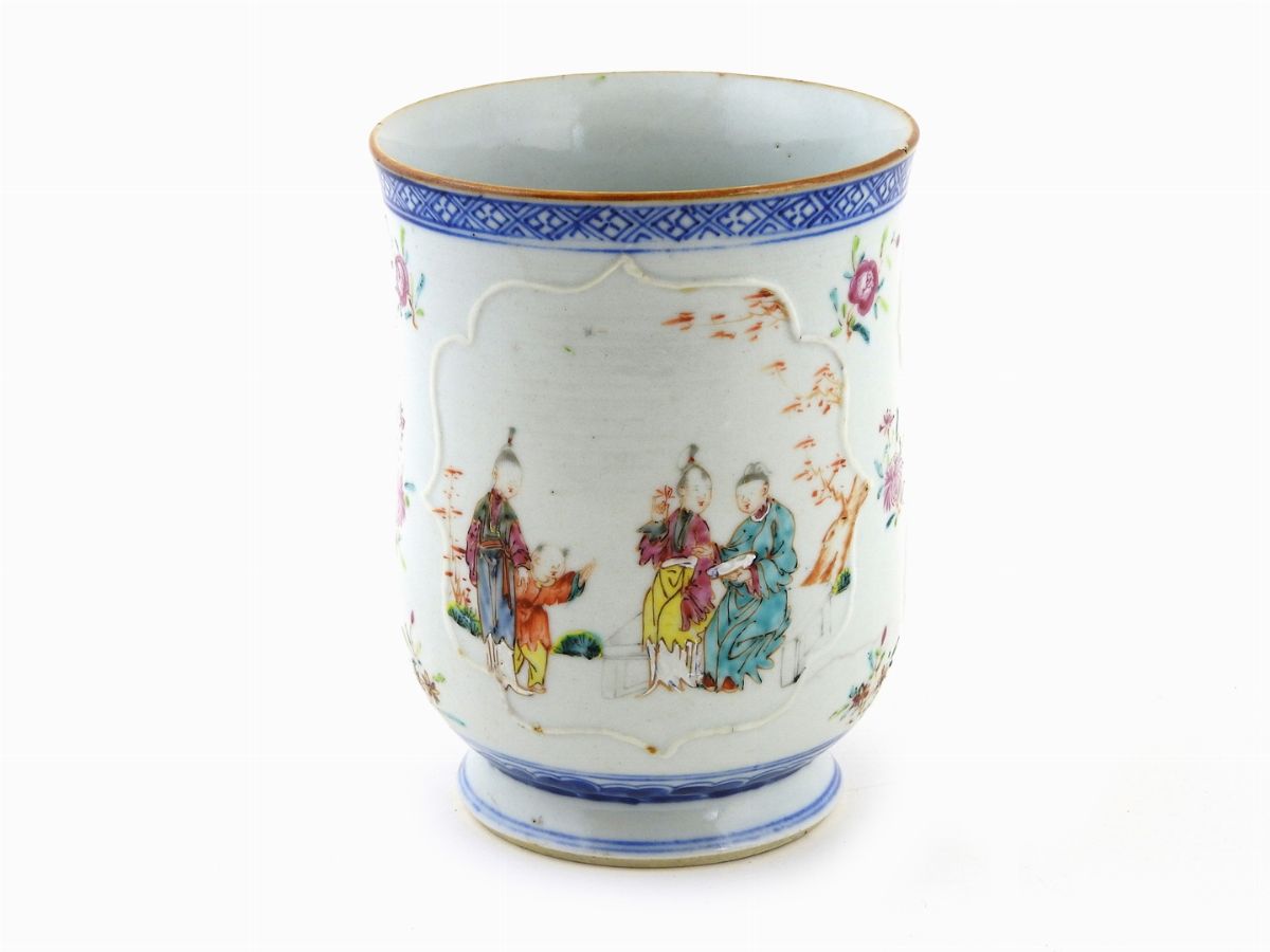 Tazza in Porcellana Policroma da Esportazione