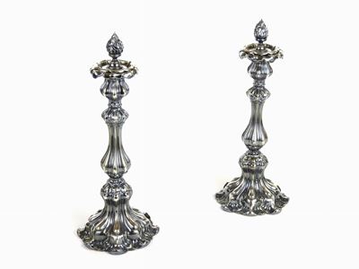Coppia di Candelieri in Argento