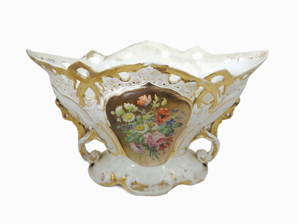 Cachepot in Porcellana Policroma