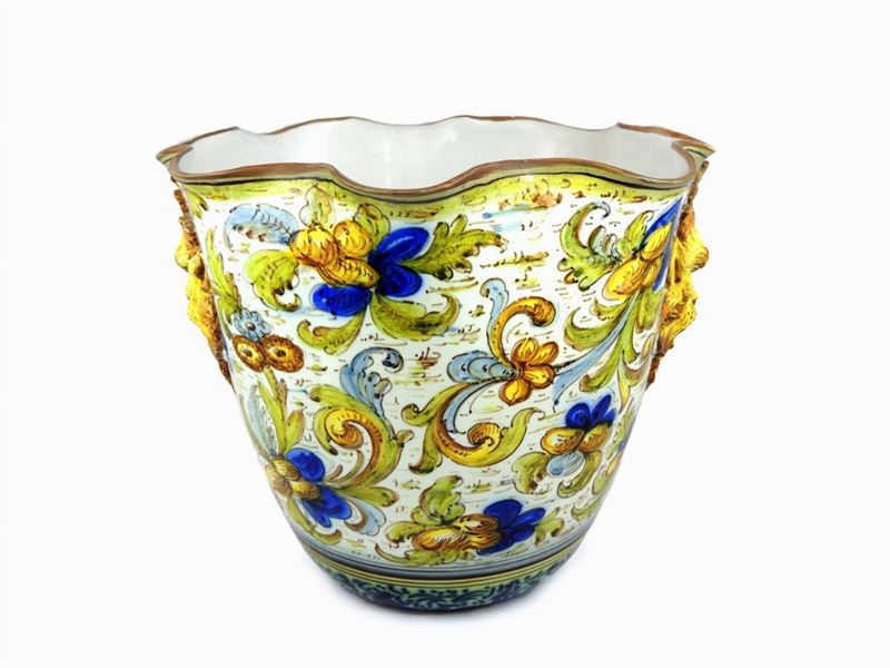 Cachepot in Terracotta Smaltata