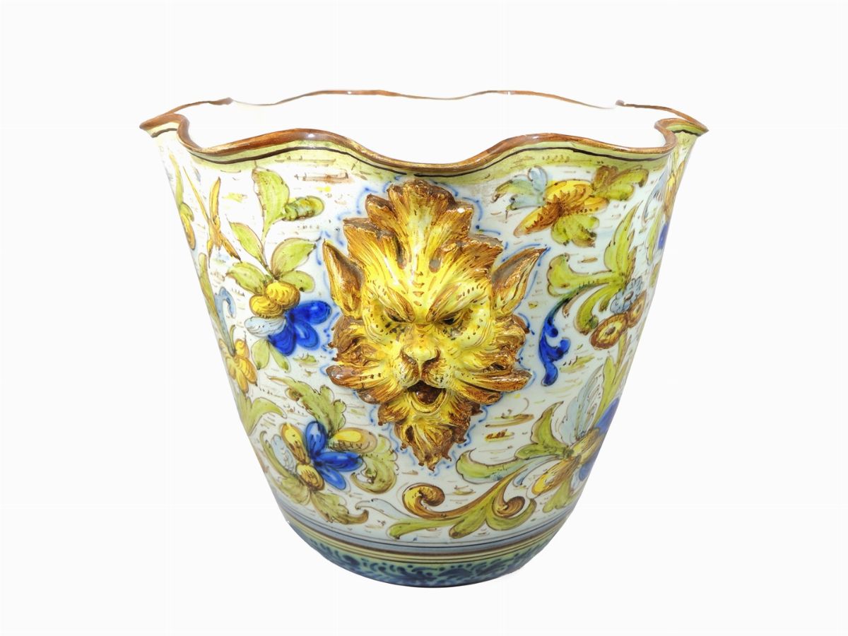 Cachepot in Terracotta Smaltata
