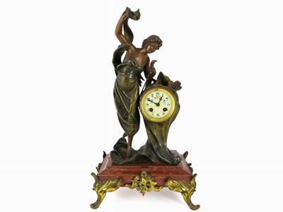 Orologio da Tavolo in Metallo Patinato