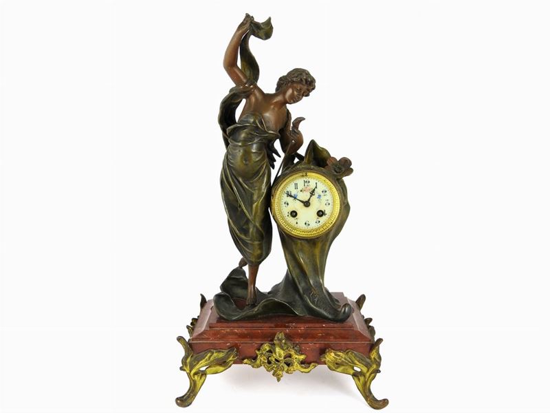 Orologio da Tavolo in Metallo Patinato