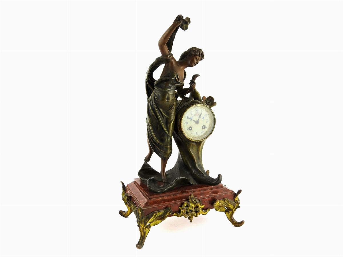 Orologio da Tavolo in Metallo Patinato