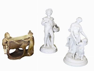 Lotto di Oggetti in Ceramica e Biscuit