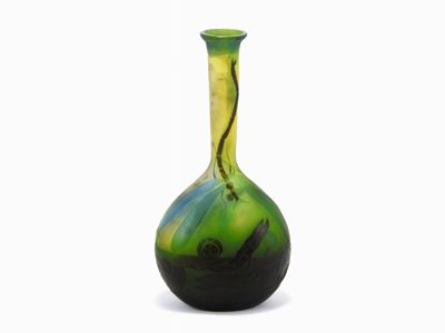 Vaso in Vetro Lavorato All'acido a Cammeo, Inizio del XX Secolo