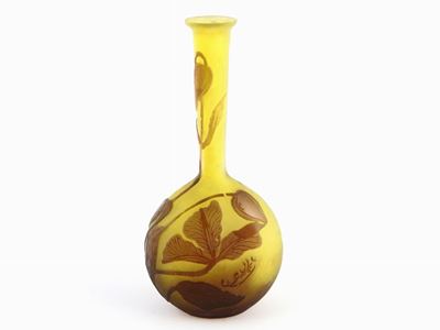 Vaso in Vetro Lavorato All'acido a Cammeo, Inizio del XX Secolo