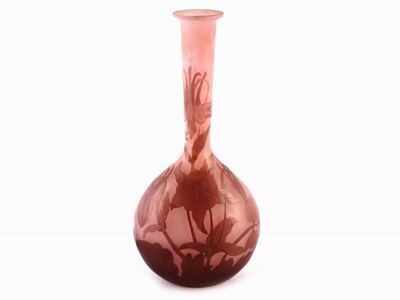 Vaso in Vetro Lavorato All'acido a Cammeo, Inizio del XX Secolo