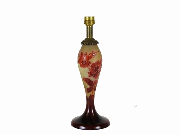 &#201;mile Gall&#233; - An Early 20th Century Cameo Glass Table Lamp Base