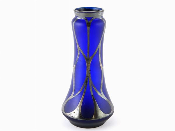 Piccolo vaso in vetro blu