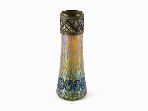 A Small Loetz Iridescent Glass Vase