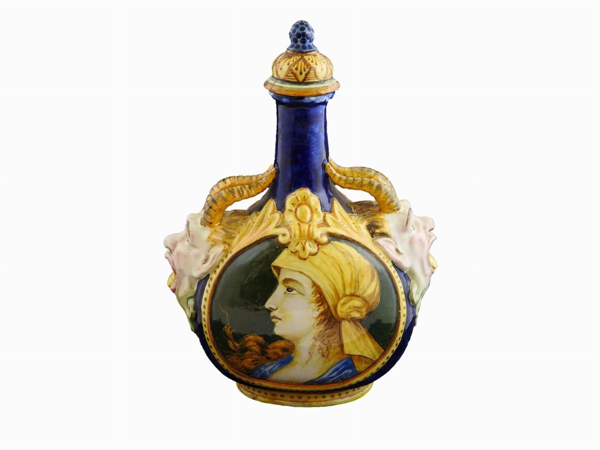 Fiasca in Terracotta Smaltata