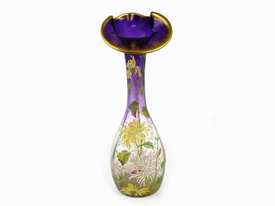 Vaso in Vetro Viola e Incolore