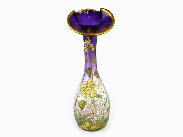 A Painted Glass Vase