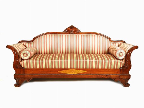 A Mahogany Sofa  (first half of 19th Century)  - Auction Furniture and Paintings from a house in Val d'Elsa - Lots 1-303 - I - Maison Bibelot - Casa d'Aste Firenze - Milano