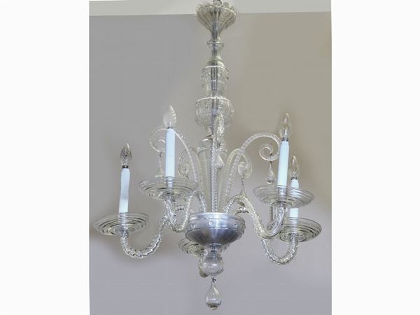 A Blown Glass Chandelier  (Murano, 1920s)  - Auction Furniture and Paintings from a House in Val d'Elsa / A Collection of Modern and Contemporary Art - Lots 304-590 - II - Maison Bibelot - Casa d'Aste Firenze - Milano
