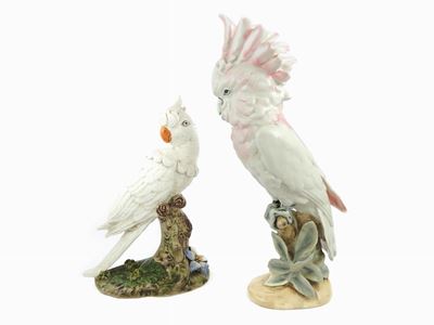 Due Gruppi in Ceramica Policroma