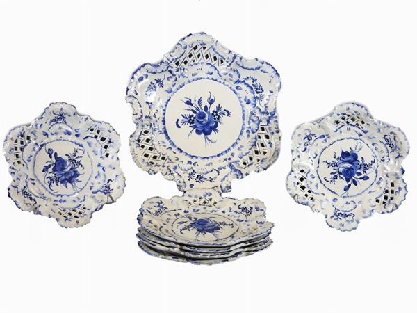 A Pottery Dessert Set  - Auction Furniture and Paintings from a house in Val d'Elsa - Lots 1-303 - I - Maison Bibelot - Casa d'Aste Firenze - Milano